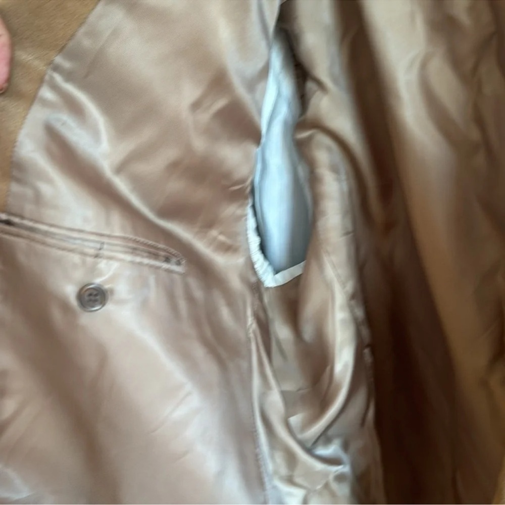 Chaps camel color suede feel sport coat size 46R - Picture 8 of 8